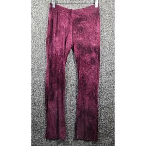 ChaChaRed‎ Y2K - Flare Burgundy Tie Dye Leggings Built-In Shorts - Womens Medium